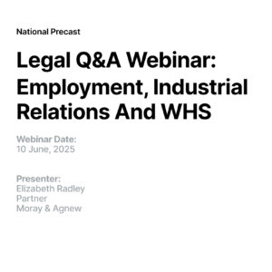 Legal Q&A Webinar: Employment, Industrial Relations and WHS