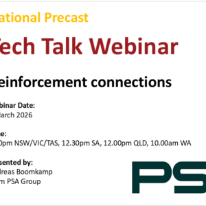Tech Talk Webinar: Reinforcement connections presented by PSA Group